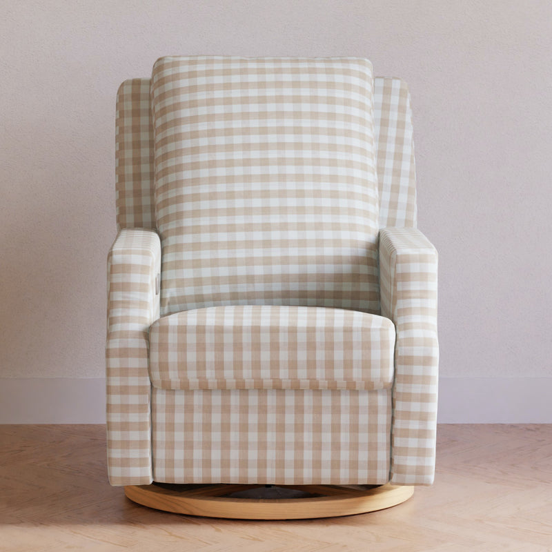 Crewe Electronic Recliner + Swivel Glider - Gingham