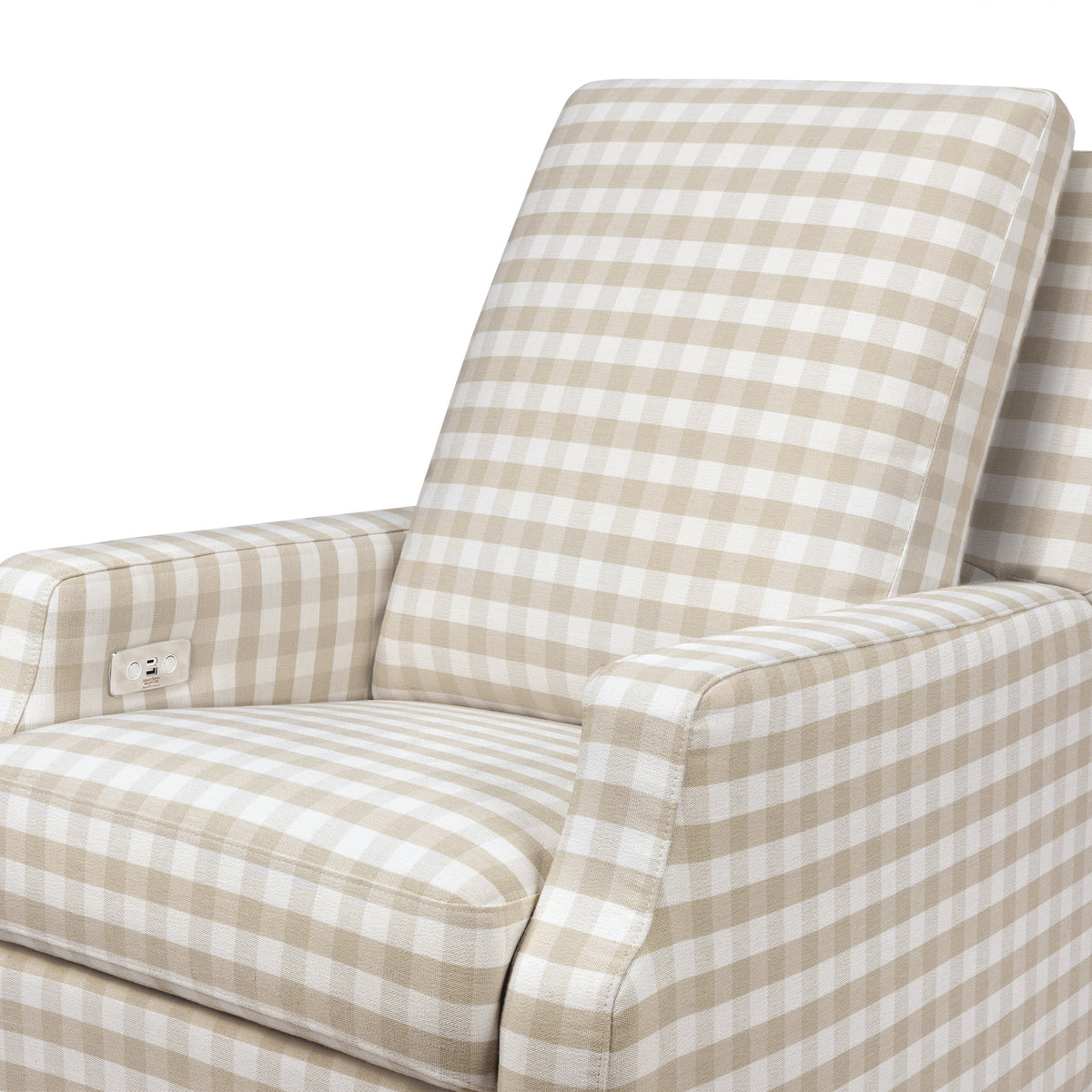 Crewe Electronic Recliner + Swivel Glider - Gingham