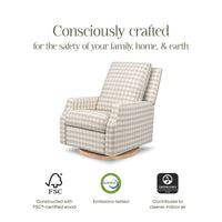 Crewe Electronic Recliner + Swivel Glider | Gingham
