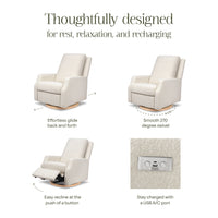 Crewe Electronic Recliner + Swivel Glider | Ivory Boucle