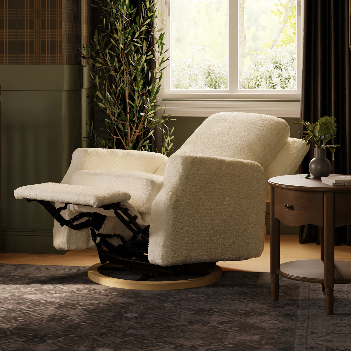 Crewe Electronic Recliner + Swivel Glider | Ivory Boucle