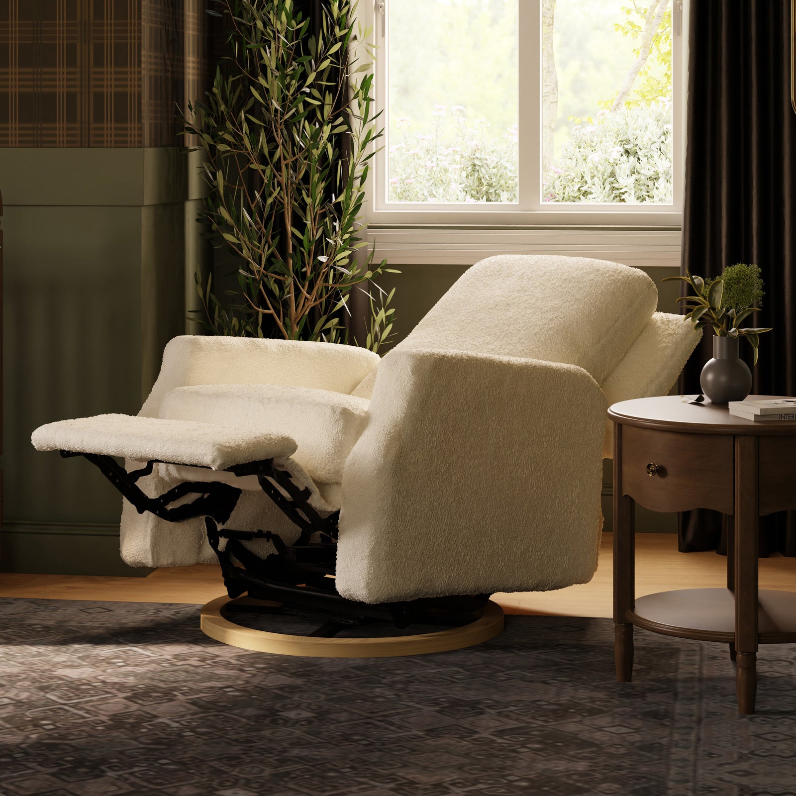 Crewe Electronic Recliner + Swivel Glider | Ivory Boucle