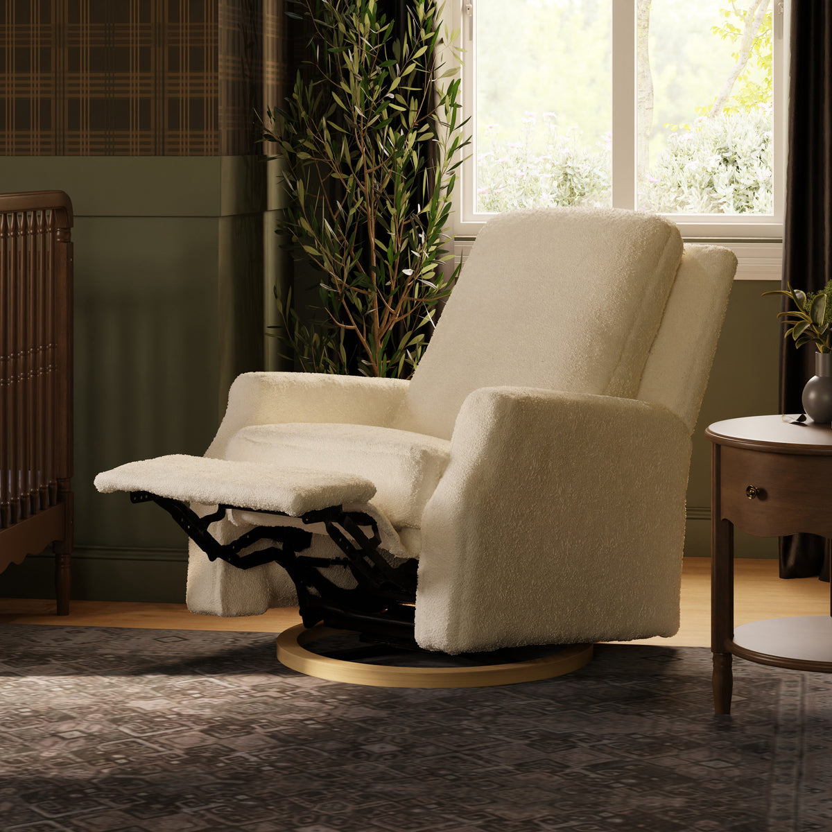 Crewe Electronic Recliner + Swivel Glider | Ivory Boucle