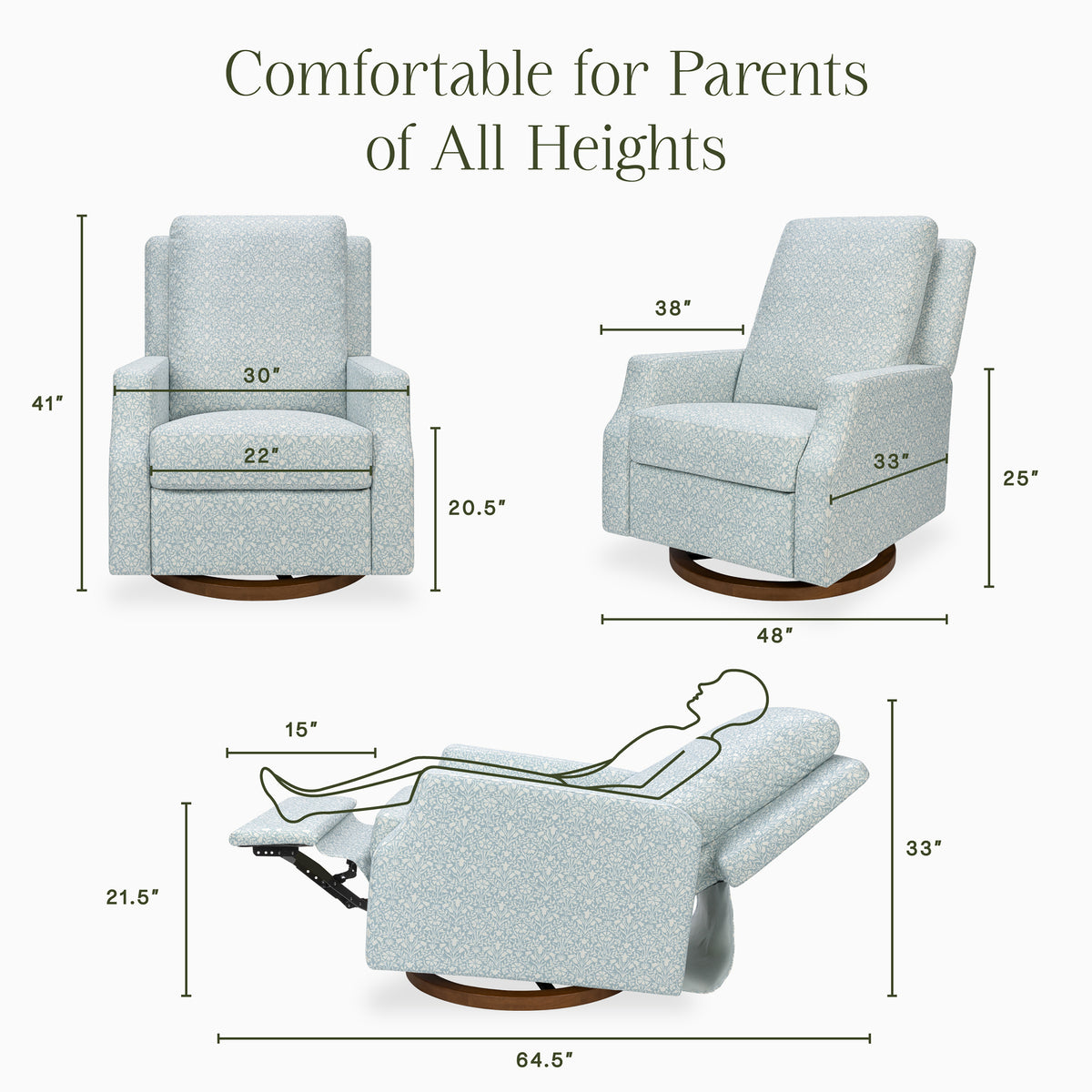 Morris & Co. x Namesake Crewe Recliner + Swivel Glider