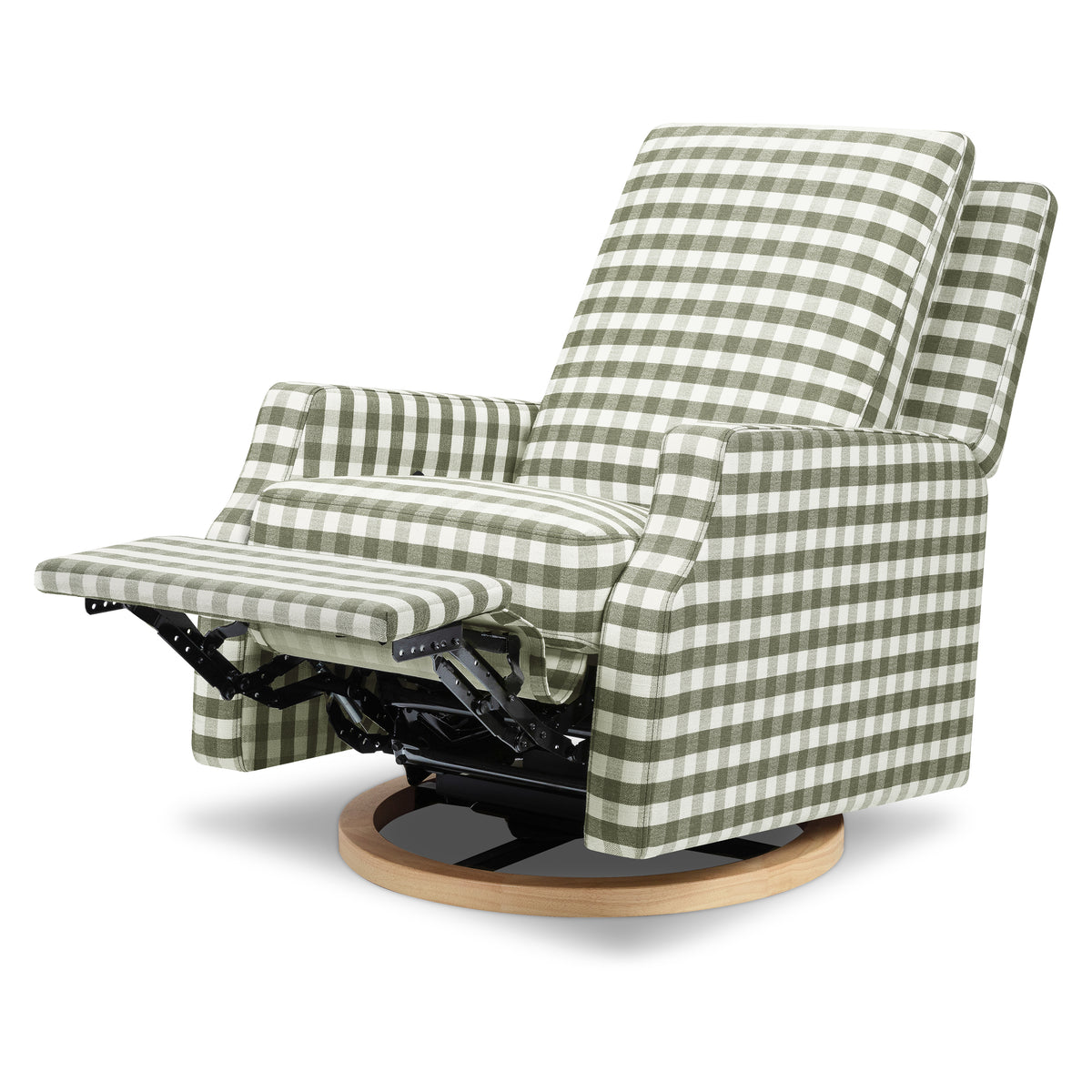 Crewe Recliner + Swivel Glider | Gingham