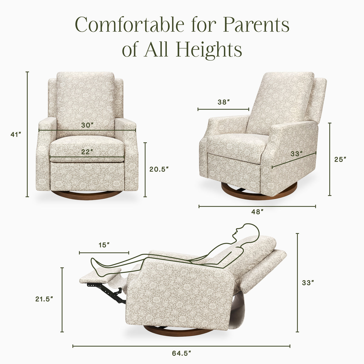 Morris & Co. x Namesake Crewe Recliner + Swivel Glider