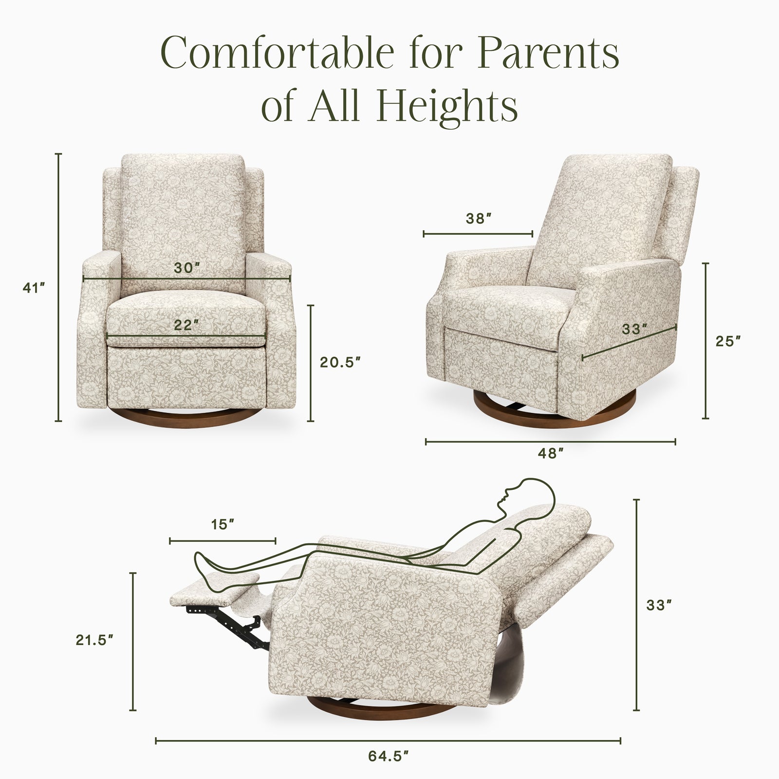 Morris & Co. x Namesake Crewe Recliner + Swivel Glider