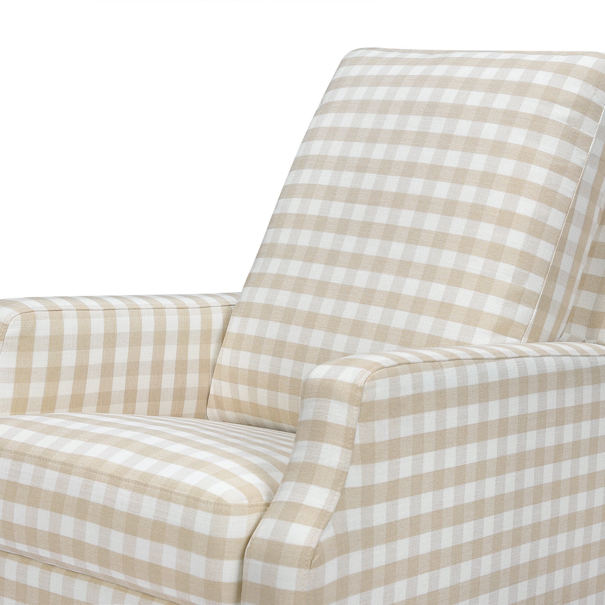 Crewe Recliner Swivel Glider in Eco Performance Fabric Gingham