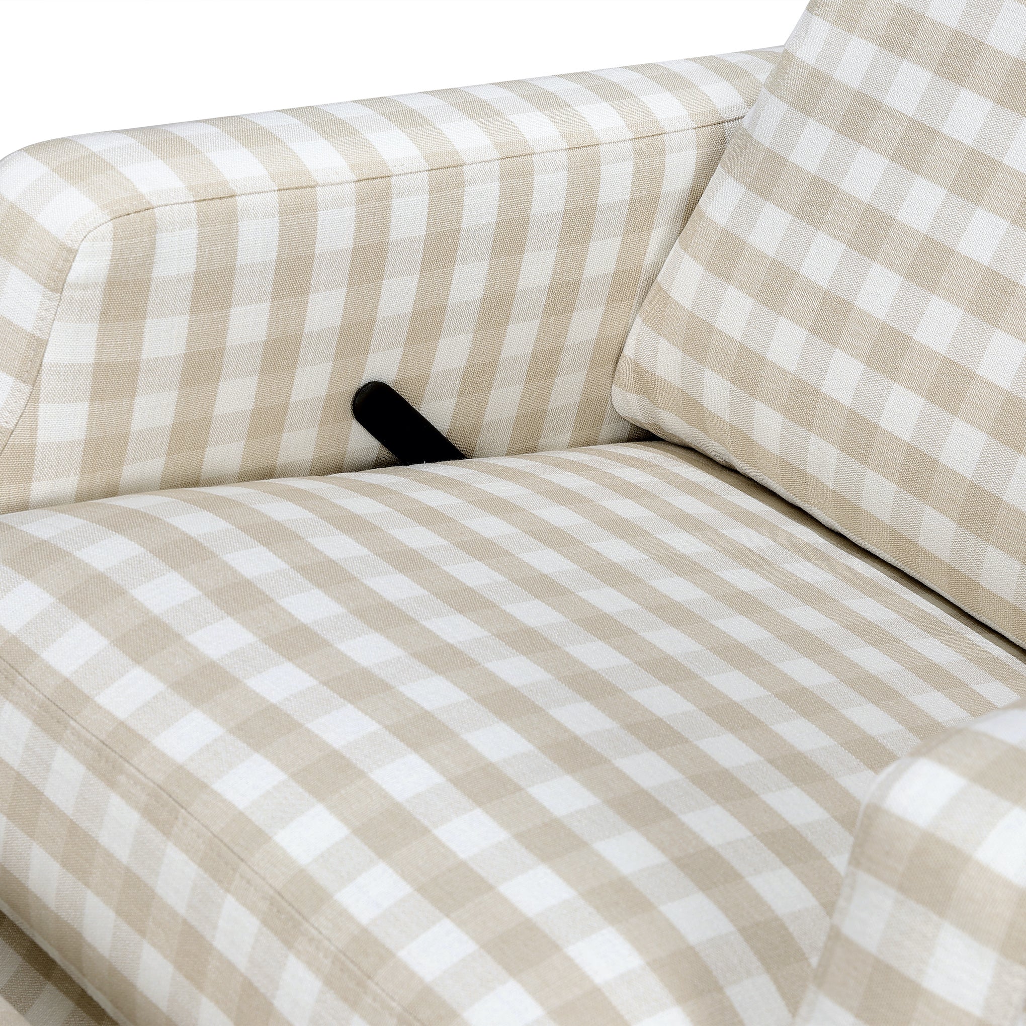 Crewe Recliner Swivel Glider in Eco Performance Fabric Gingham