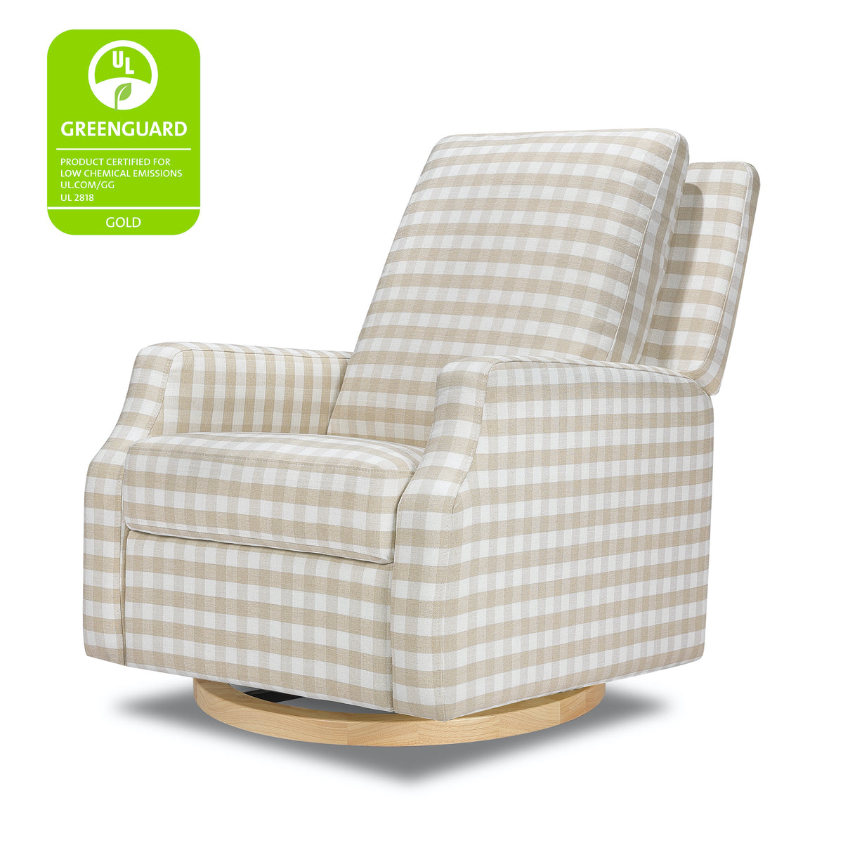 Crewe Recliner + Swivel Glider | Gingham
