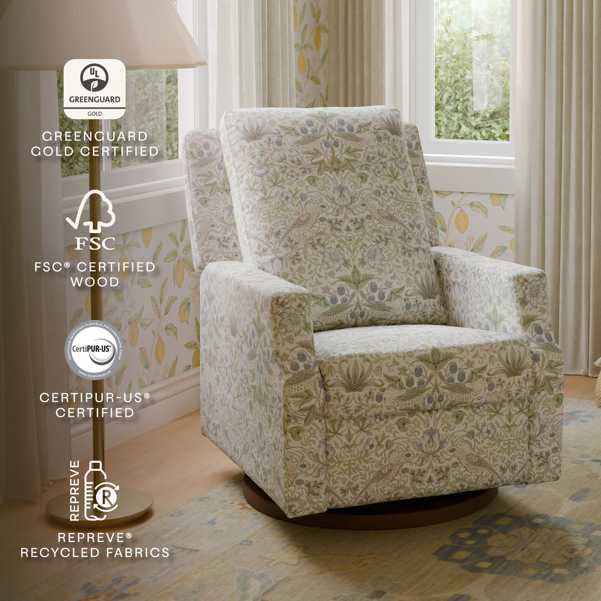 Morris & Co. x Namesake Crewe Recliner + Swivel Glider