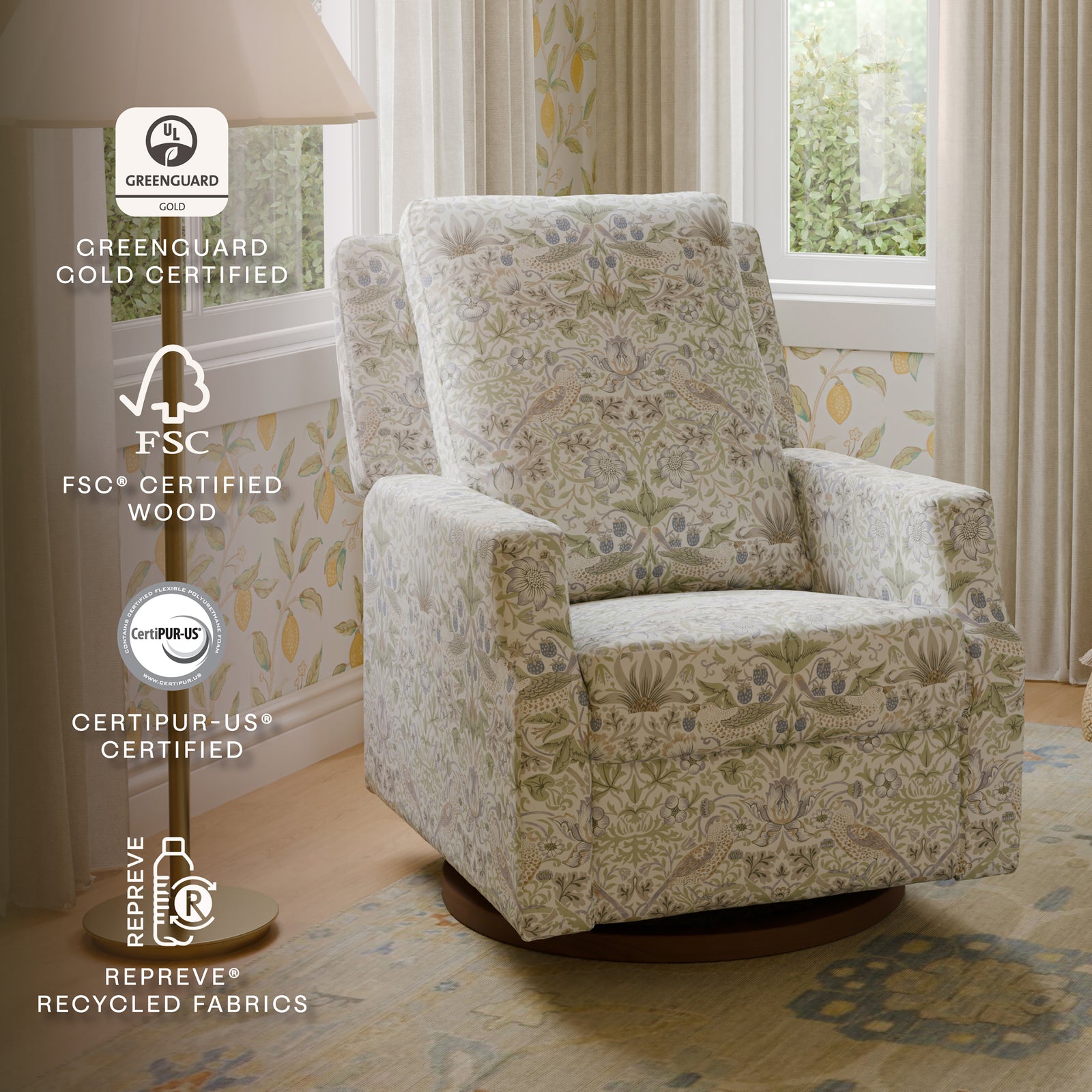 Morris & Co. x Namesake Crewe Recliner + Swivel Glider