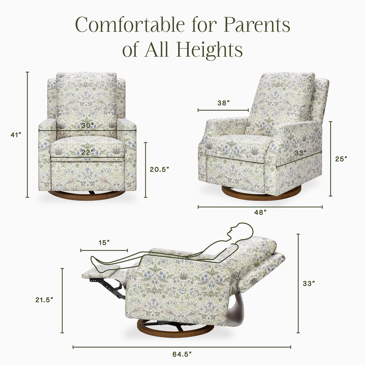 Morris & Co. x Namesake Crewe Recliner + Swivel Glider
