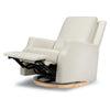 Crewe Recliner + Swivel Glider in Eco-Performance Fabric - Ivory Boucle w/ Light Wood Base