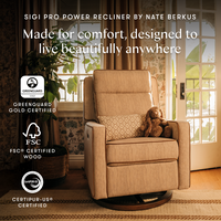 Sigi Pro Power Recliner and Swivel Glider with Power Adjustable Headrest and Lumbar Support by Nate Berkus