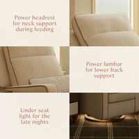 Sigi Pro Power Recliner and Swivel Glider with Power Adjustable Headrest and Lumbar Support by Nate Berkus