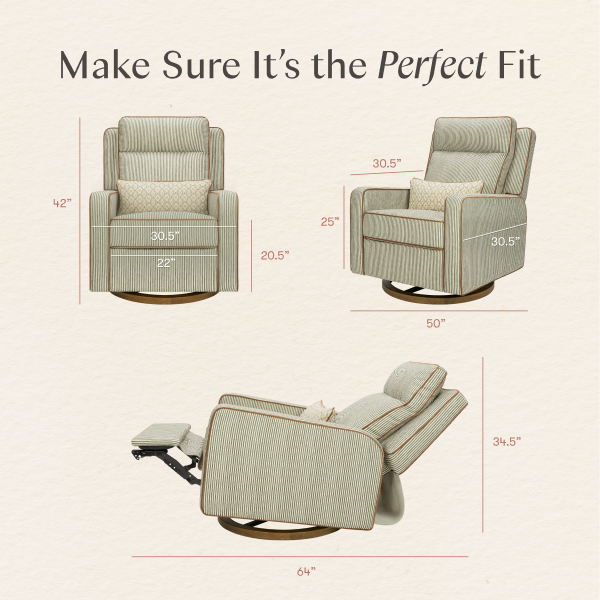 Sigi Pro Power Recliner and Swivel Glider with Power Adjustable Headrest and Lumbar Support by Nate Berkus