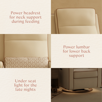 Sigi Pro Power Recliner and Swivel Glider with Power Adjustable Headrest and Lumbar Support by Nate Berkus