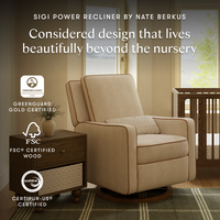 Sigi Electronic Recliner and Glider with USB Port by Nate Berkus