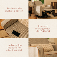 Sigi Electronic Recliner and Glider with USB Port by Nate Berkus