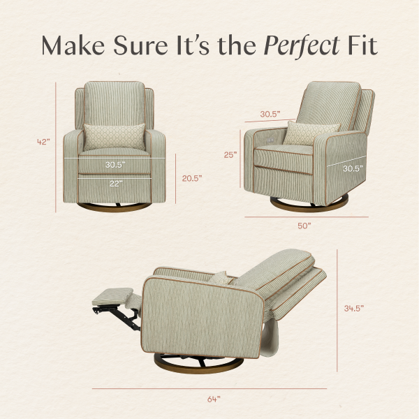 Sigi Electronic Recliner and Glider with USB Port by Nate Berkus