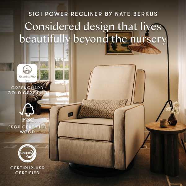 Sigi Electronic Recliner and Glider with USB Port by Nate Berkus