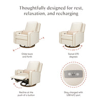 Sigi Electronic Recliner and Glider with USB Port by Nate Berkus