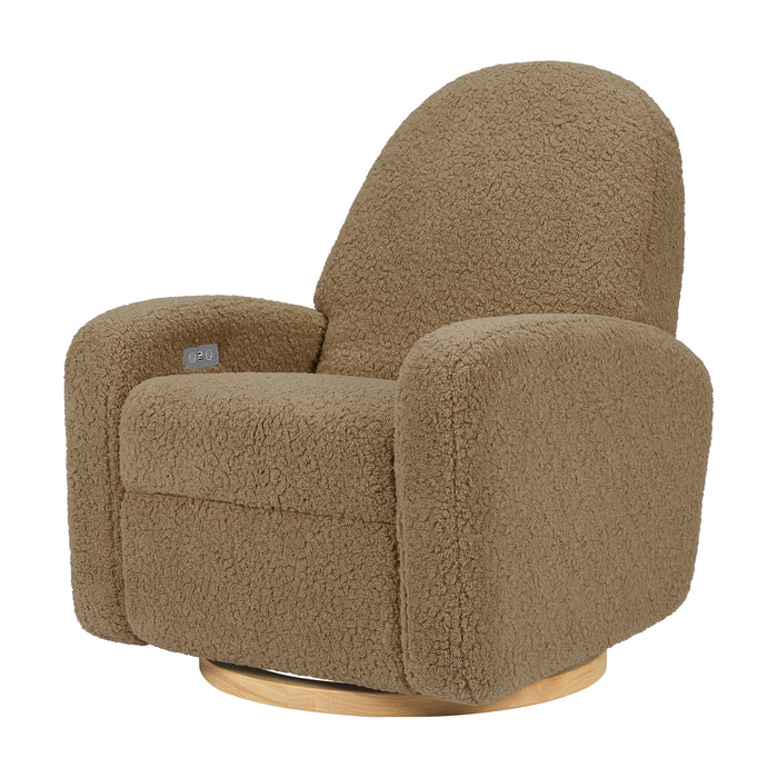 Nami Electronic Recliner + Swivel Glider Recliner in Shearling with USB port