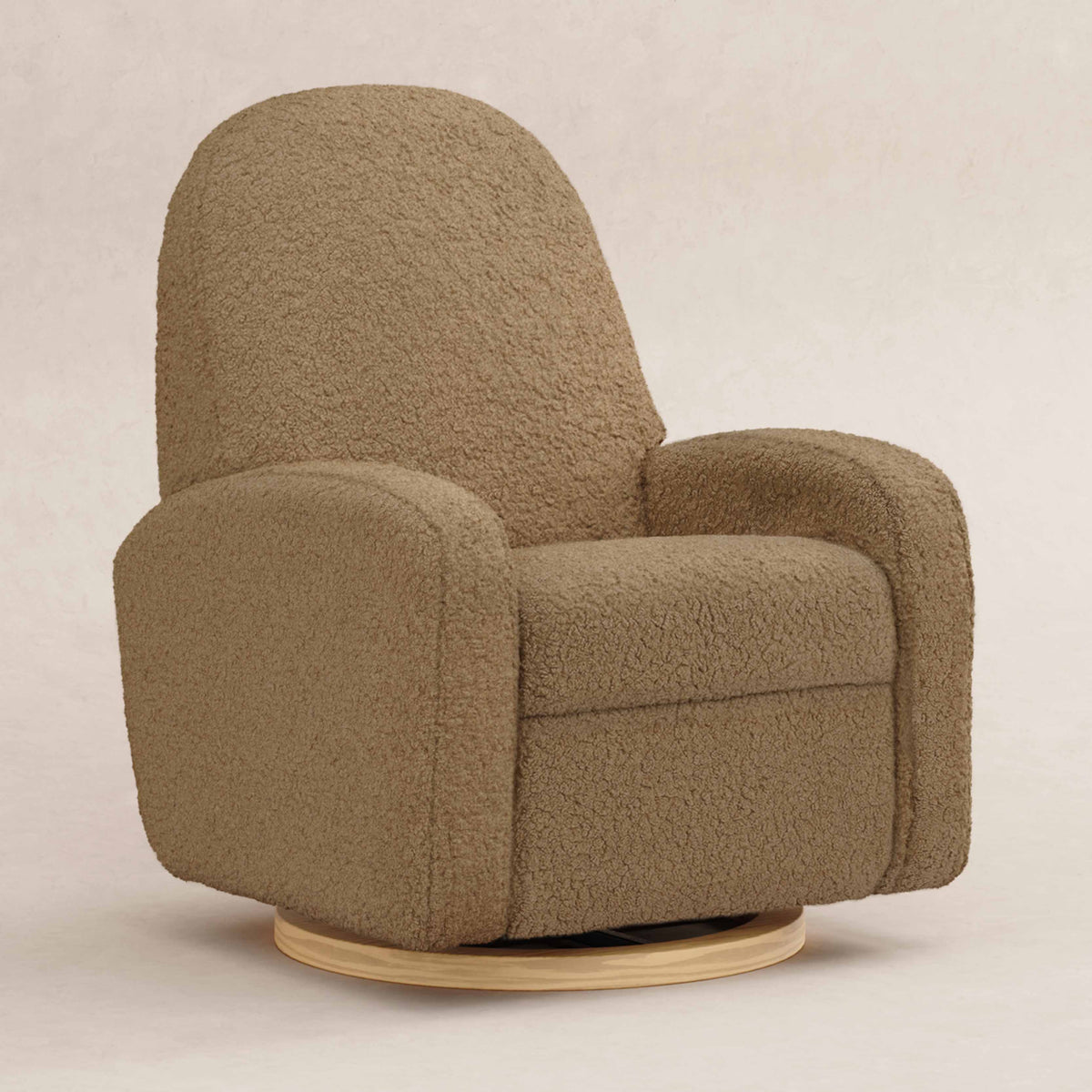 Nami Electronic Recliner + Swivel Glider with USB Port in Shearling