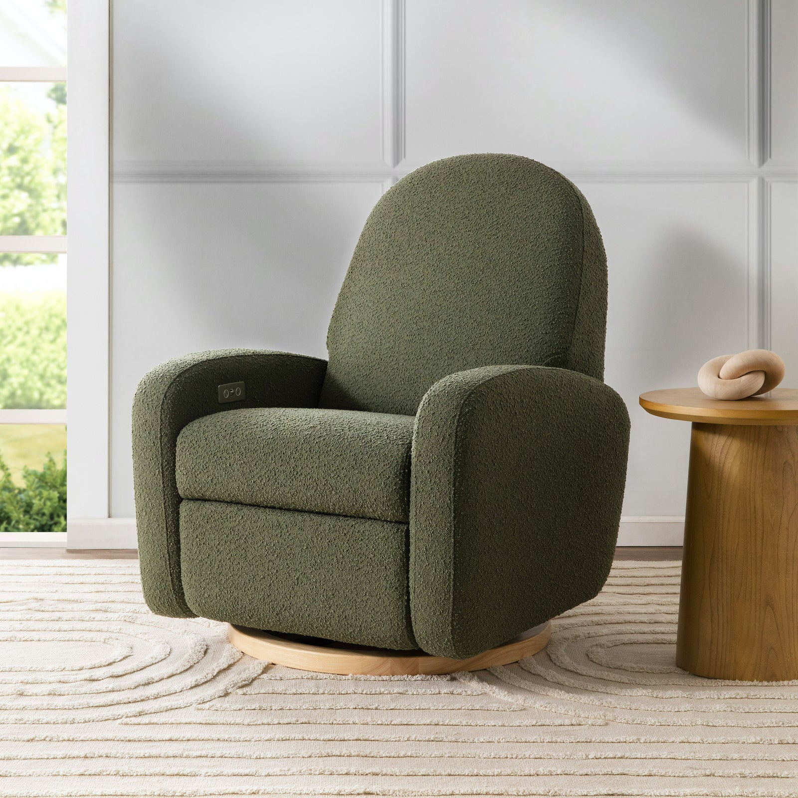 Nami Electronic Recliner + Swivel Glider Recliner | Boucle