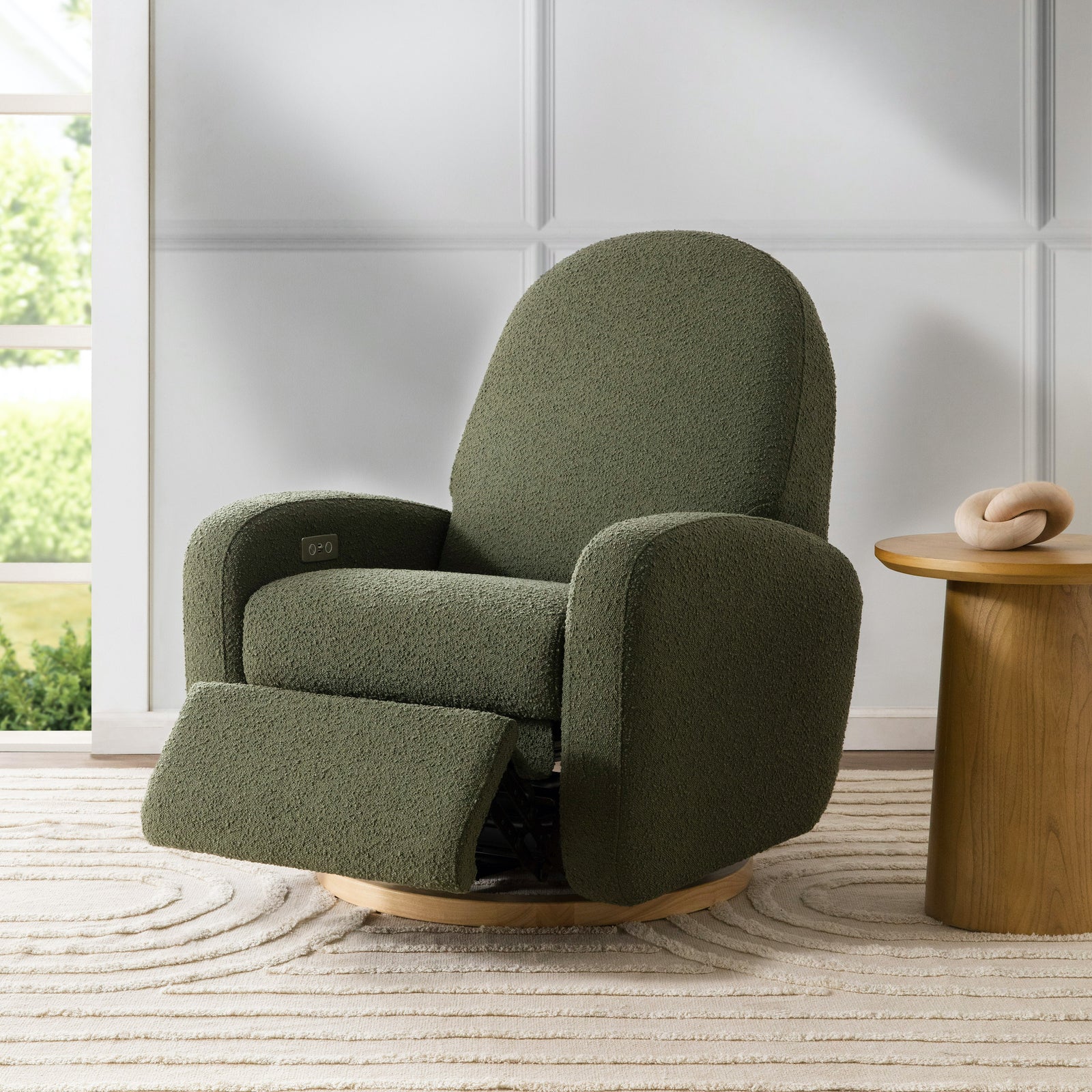 Nami Electronic Recliner + Swivel Glider Recliner | Boucle