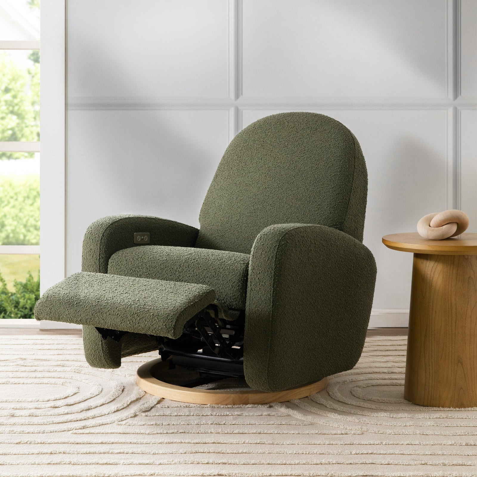 Nami Electronic Recliner + Swivel Glider Recliner | Boucle