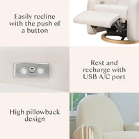 Nami Electronic Recliner + Swivel Glider Recliner | Eco-Performance Fabric