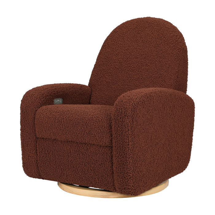 Nami Electronic Recliner + Swivel Glider Recliner in Teddy Loop with USB port