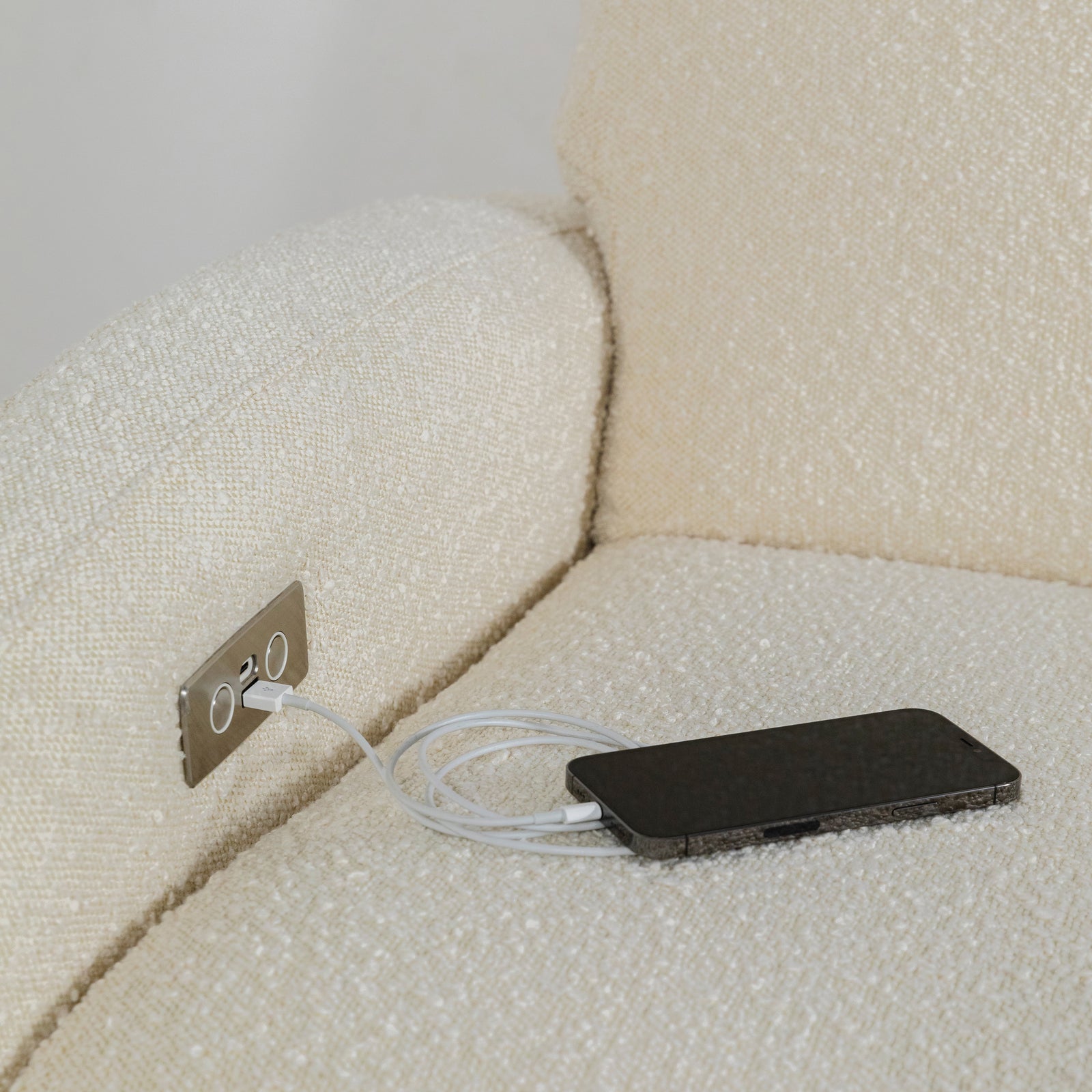 Nami Electronic Recliner + Swivel Glider Recliner | Boucle