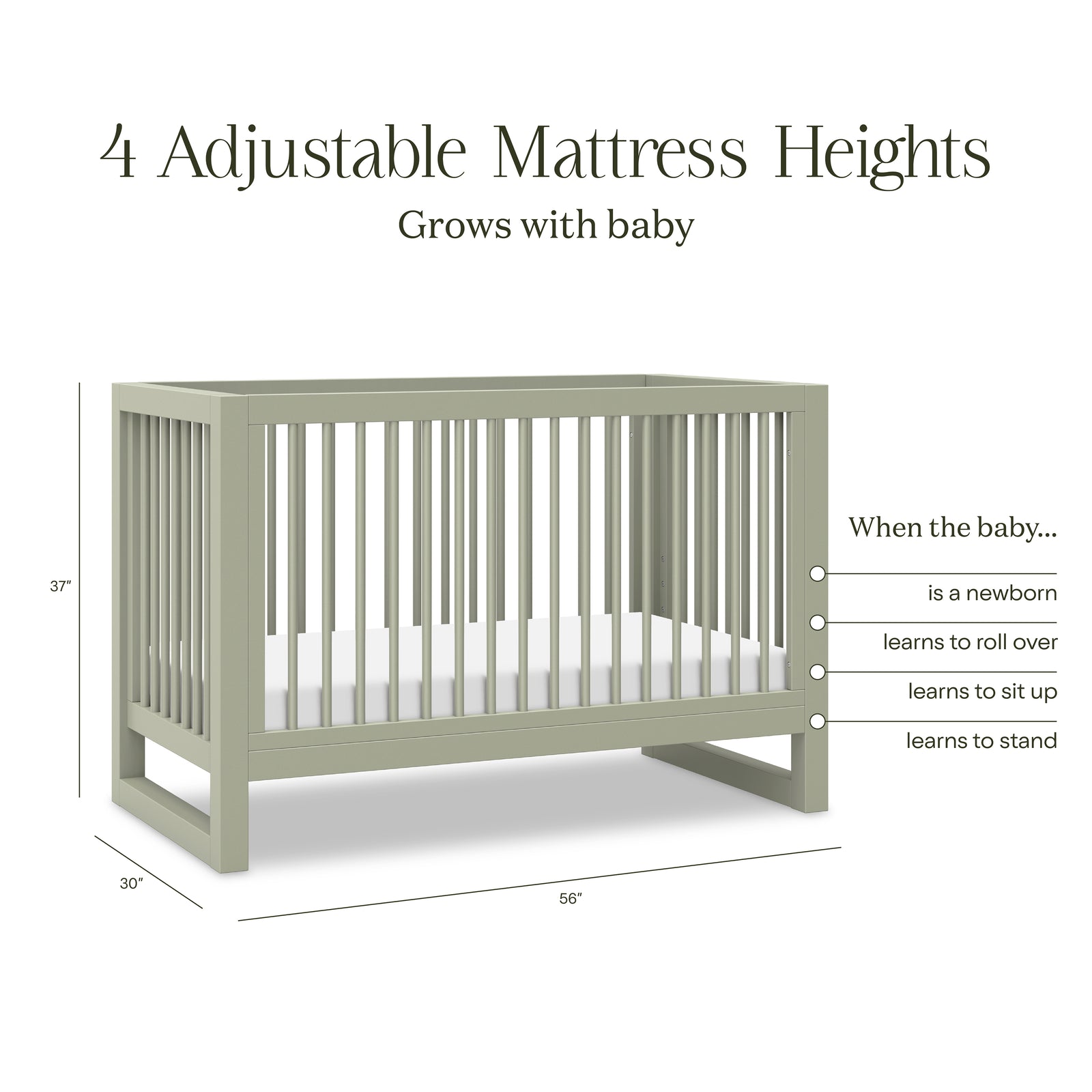 Nantucket 3-in-1 Convertible Crib with Toddler Bed Conversion Kit