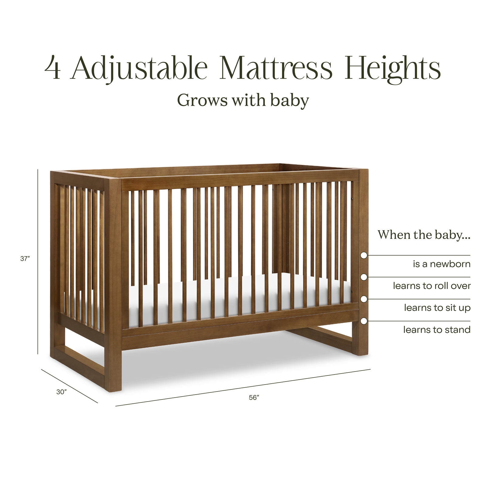 Nantucket 3-in-1 Convertible Crib with Toddler Bed Conversion Kit