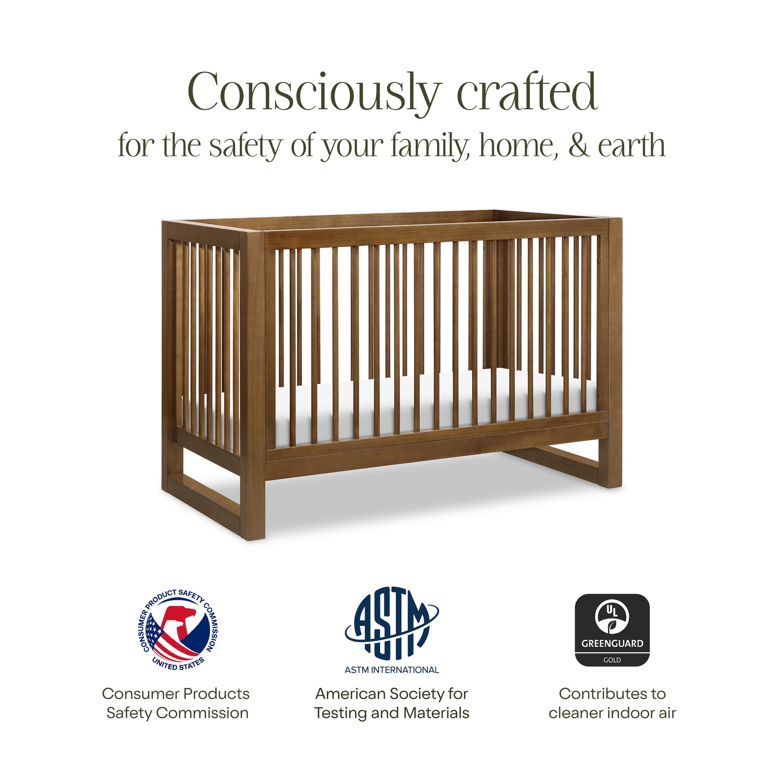 Nantucket 3-in-1 Convertible Crib with Toddler Bed Conversion Kit