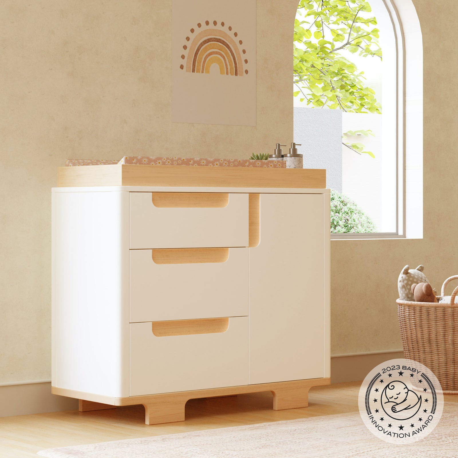 Yuzu 3-Drawer Compact Changer Dresser with Removable Changing Tray (41")