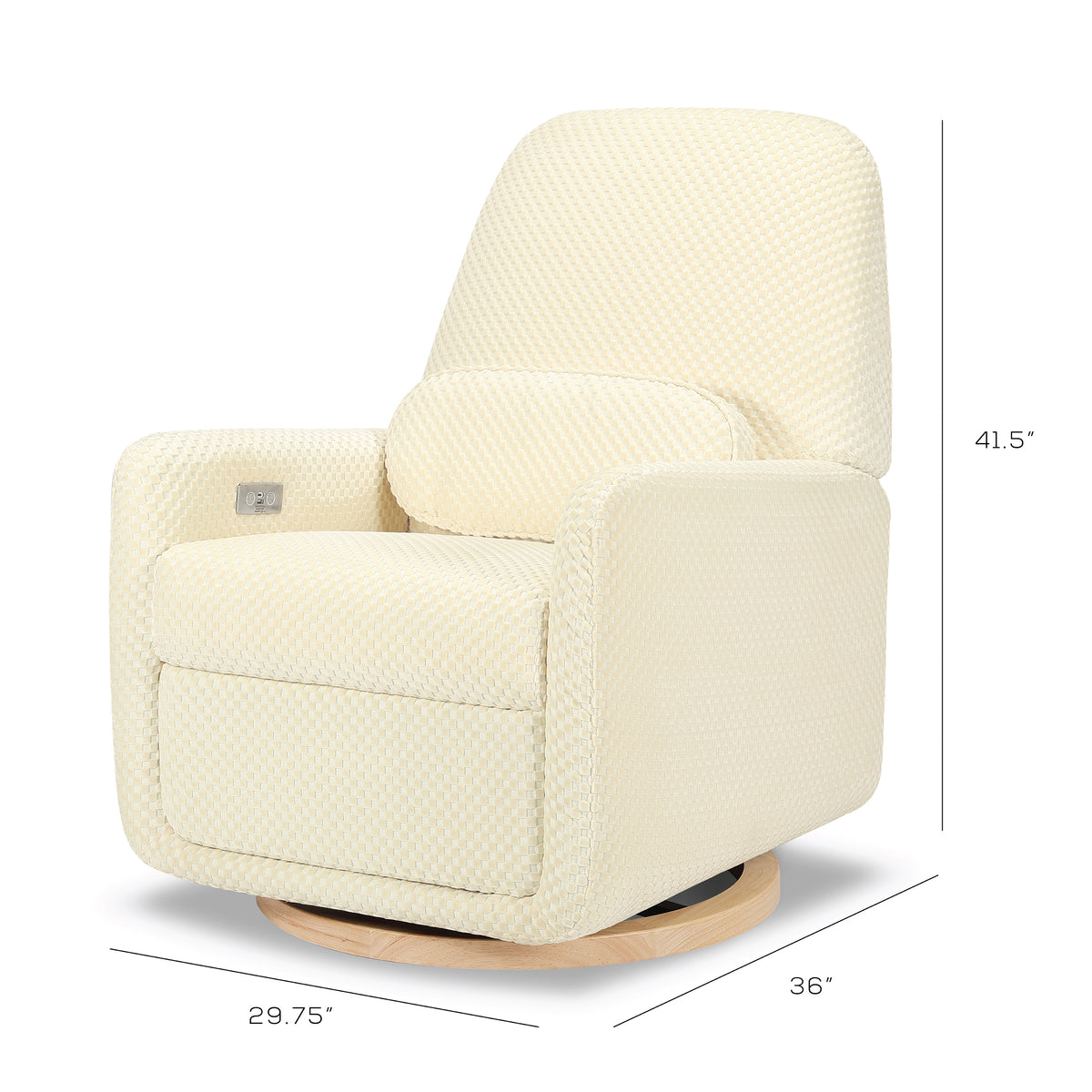 Arc Electronic Recliner + Swivel Glider - Velvet Checker