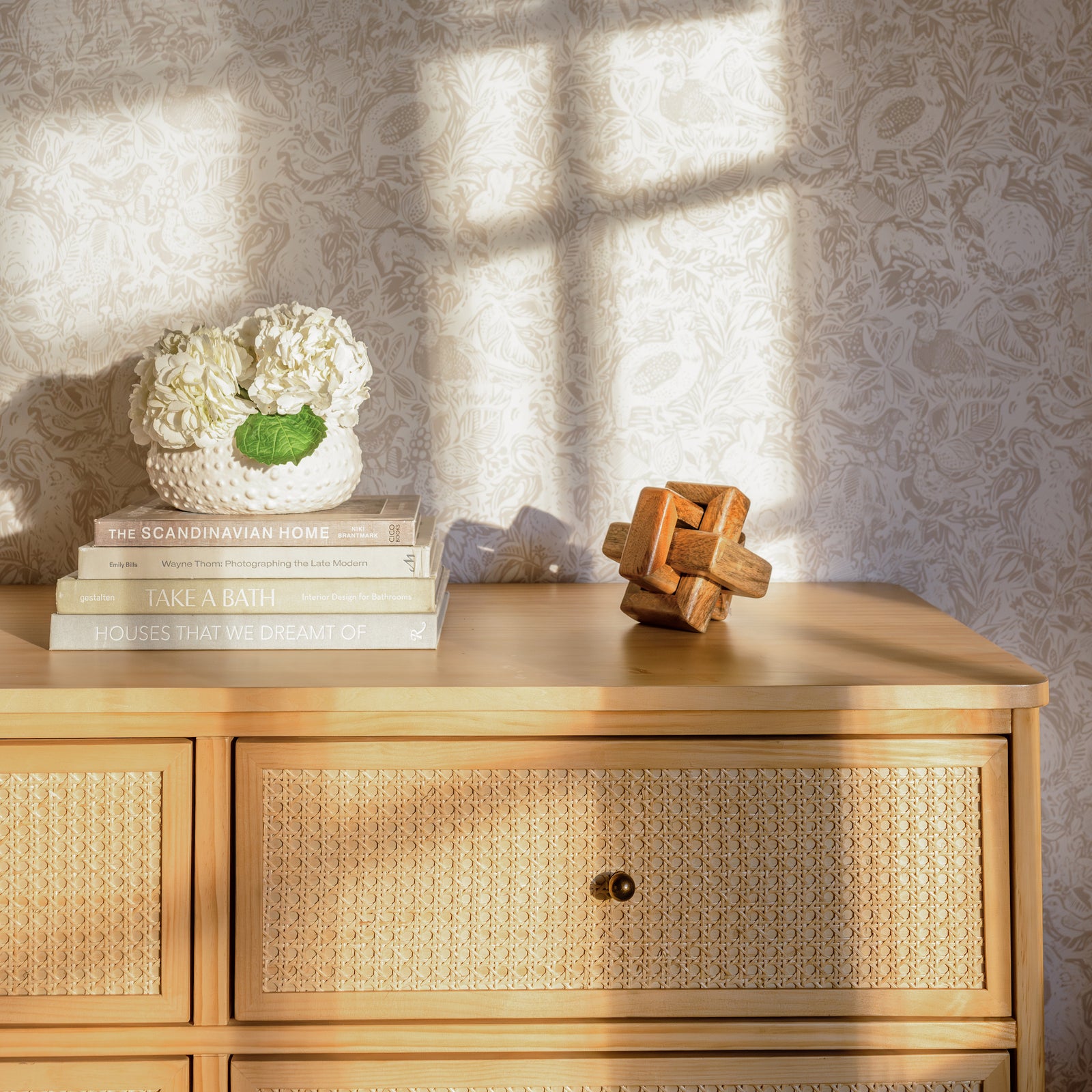 Marin Cane 6-Drawer Assembled Dresser
