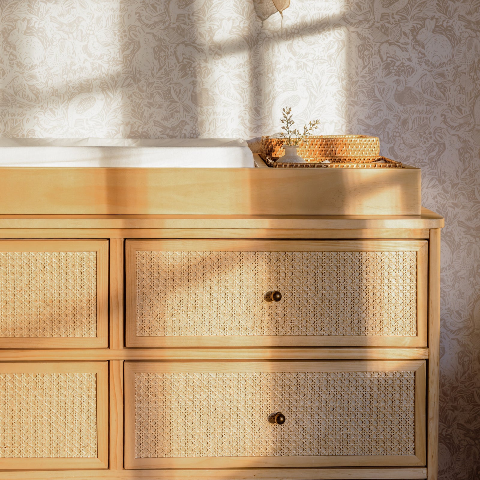 Marin Cane 6-Drawer Assembled Dresser