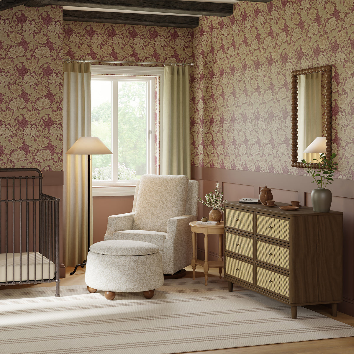 Marin Cane 6-Drawer Assembled Dresser