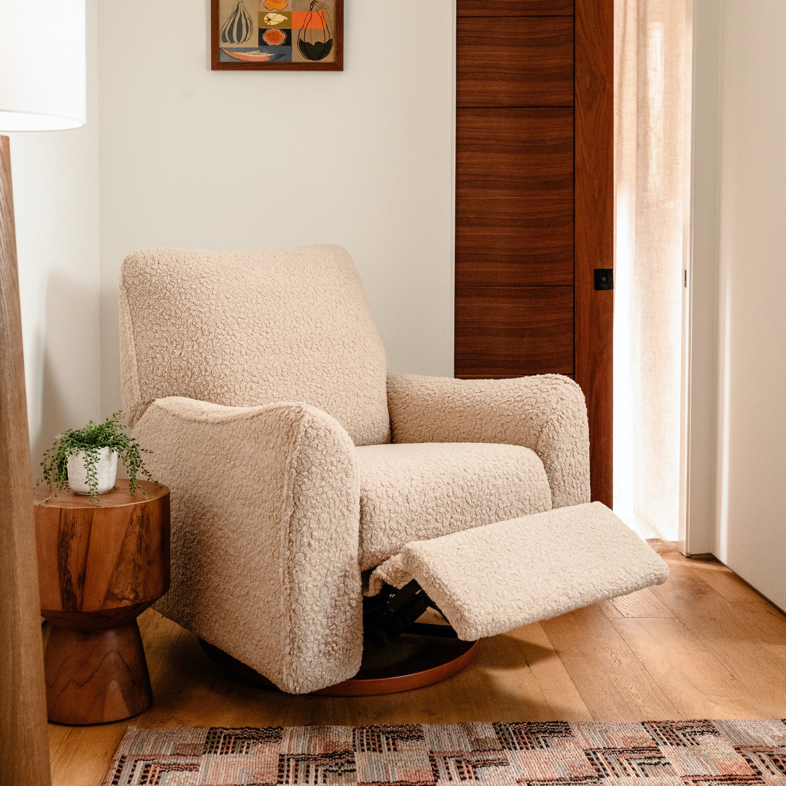 Sunday Power Recliner + Swivel Glider | Chai Shearling