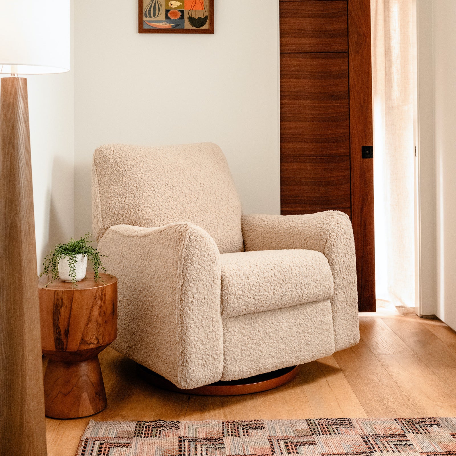 Sunday Power Recliner + Swivel Glider | Chai Shearling