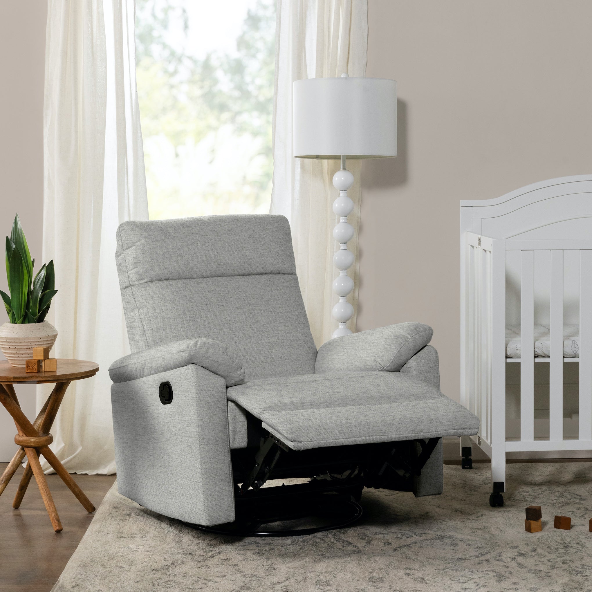 Grey swivel rocker cheap recliner