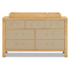 Eloise 7-Drawer Dresser - Honey + Performance Sand Eco-Weave