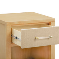 Eloise Nightstand in Honey and Performance Sand Eco-Weave