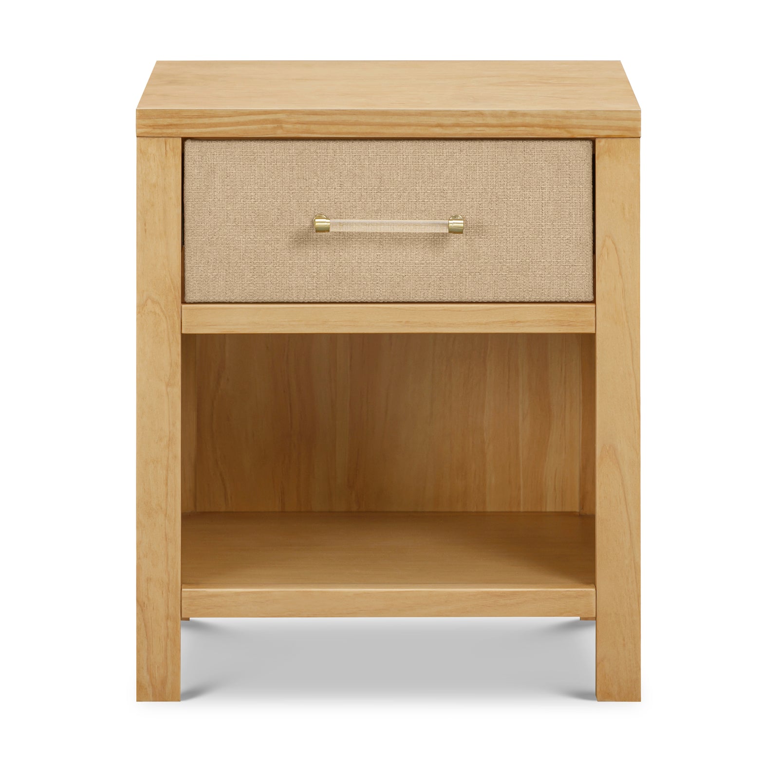 Eloise Nightstand in Honey and Performance Sand Eco-Weave