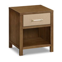 Eloise Nightstand in Natural Walnut & Performance Sand Eco-Weave